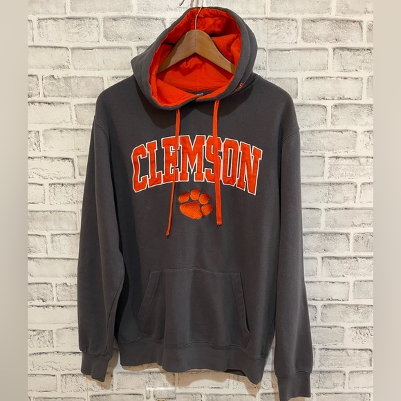 Colosseum Other - Men’s University of Clemson tigers gray/orange Colosseum hoodie sweatshirt M